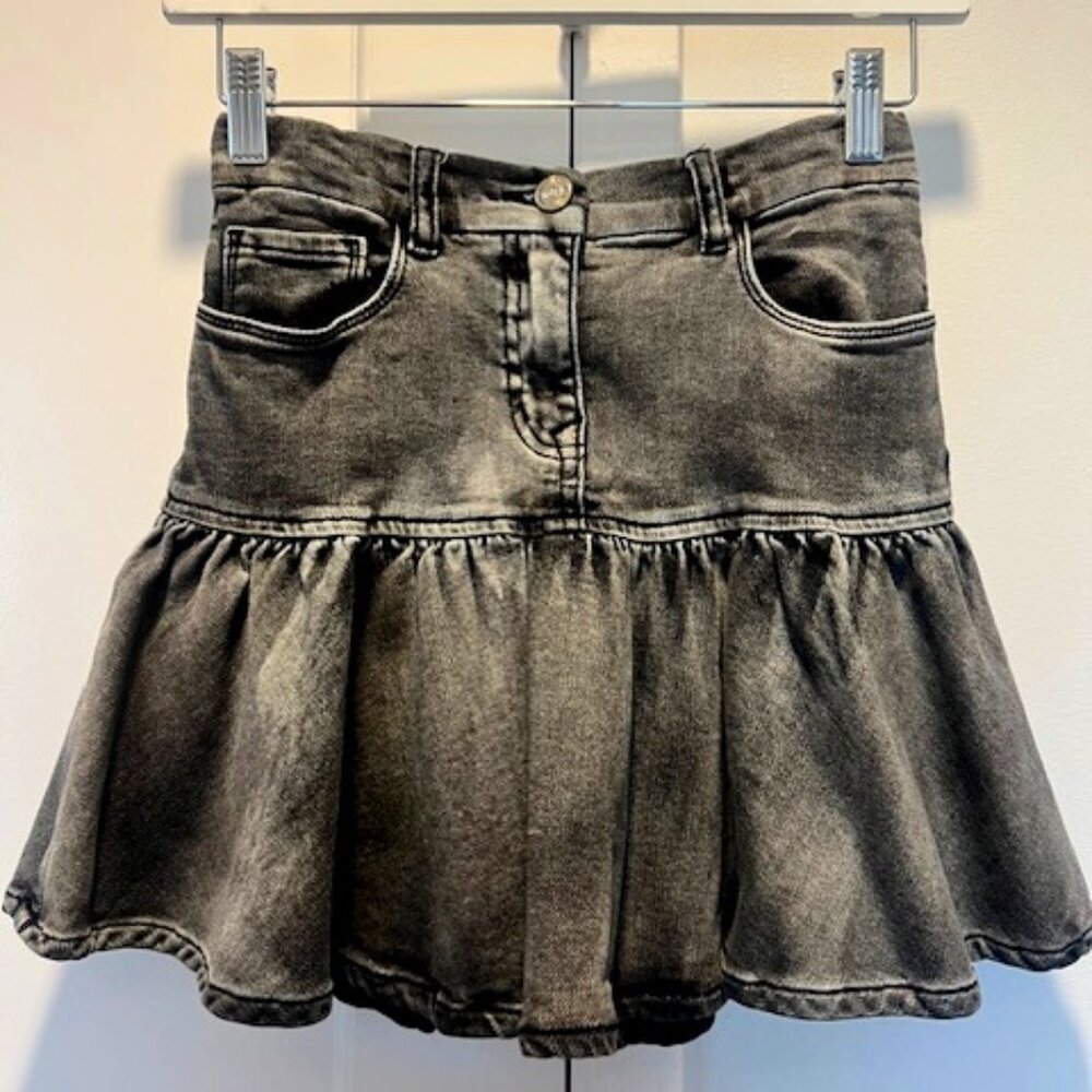 MONNALISA DISNEY RUFFLED DENIM SKIRT (Size 10)